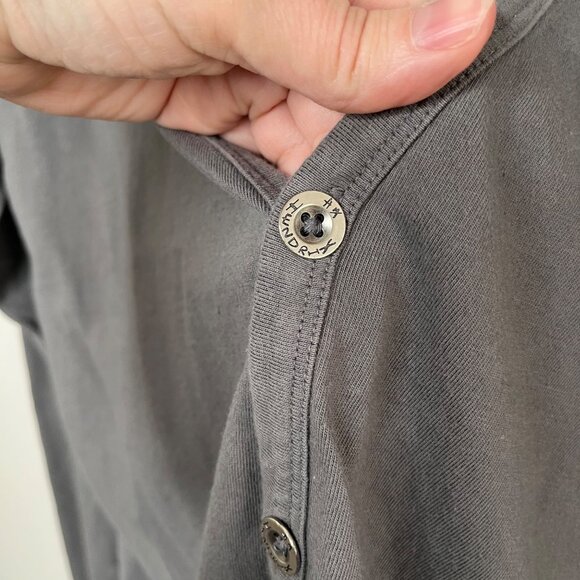 Basic House Gray Cardigan With Hendrix Woodstock Attached Graphic Tee 95 cm - Picture 6 of 12